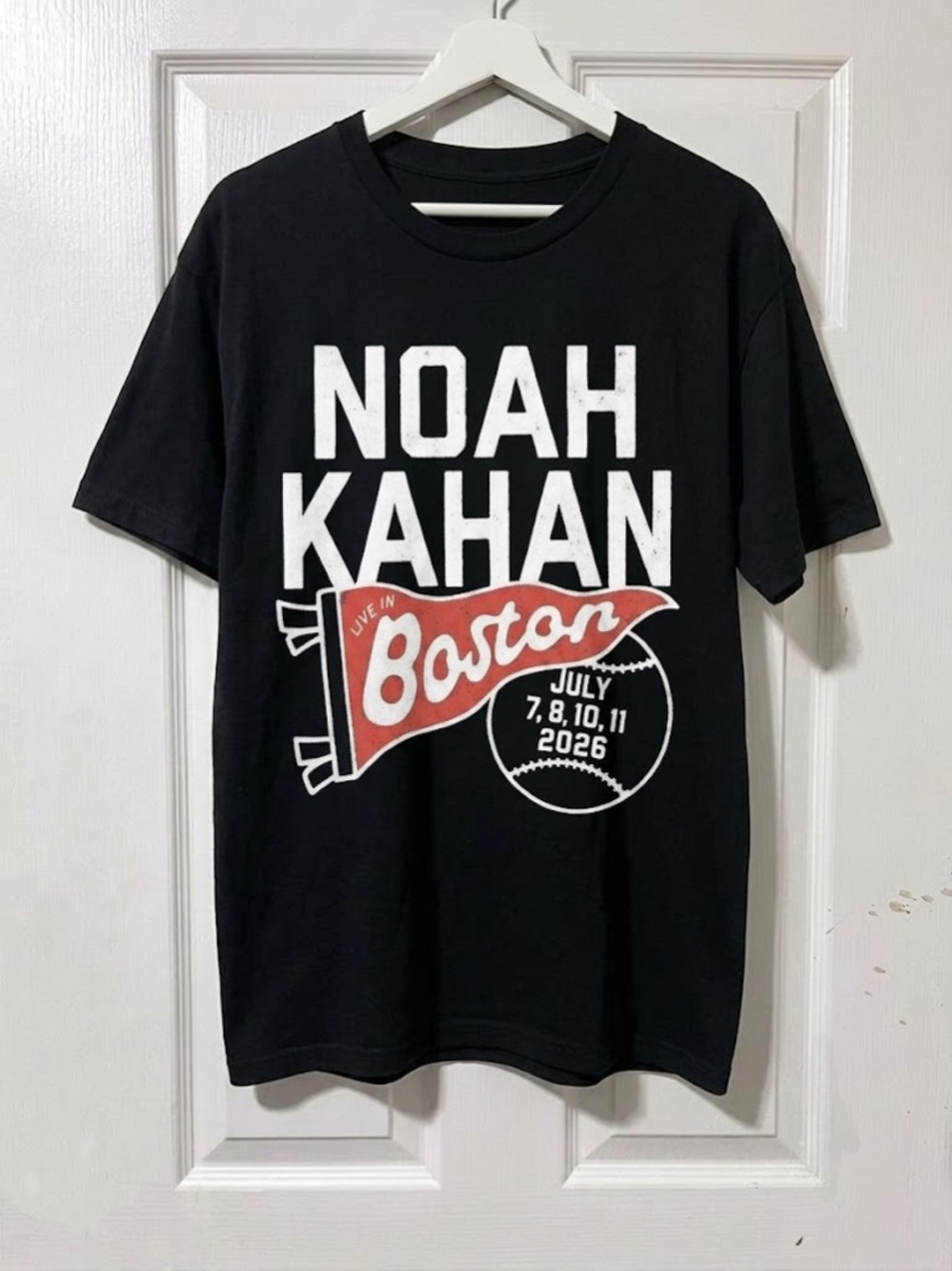 Noah Kahan Boston Tour Black Graphic Tee